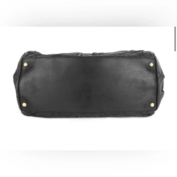 CHANEL Black Quilted Iridescent Calfskin Leather Chain Strap Bowling Bag - Picture 6 of 10